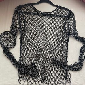 Zara beaded top / swimsuit cover